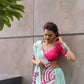 Raas | Sky Light Color Navratri Chaniyacholi with Mirror Work