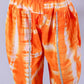 Marigold Magic White Girls Cotton Kurta And Orange Dhoti Ethnic Set