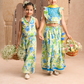 Jaipur Girls Green Cotton Lehanga and Choli with Dupata Ethnic Set