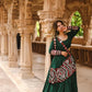 Raas | Mirror Work Green Chaniyacholi