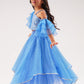 Bollywood Tadka Blue Ghagra Choli Set For Girls
