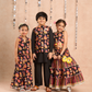 Jaipur Girls Black Cotton Lehanga and Choli with Dupata Ethnic Set