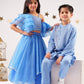 Bollywood Tadka Blue Ghagra Choli Set For Girls