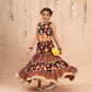 Jaipur Girls Black Cotton Lehanga and Choli with Dupata Ethnic Set