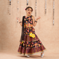 Jaipur Girls Black Cotton Lehanga and Choli with Dupata Ethnic Set