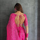 Arum Hot Pink Georgette Saree - Ensembles