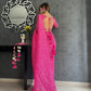 Arum Hot Pink Georgette Saree - Ensembles