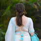 Badal Wala Safed Georgette Saree - Ensembles