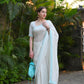 Badal Wala Safed Georgette Saree - Ensembles