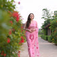 Barbie Dreams Flamingo Pink Pure Silk Organza Saree - Ensembles