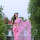 Barbie Dreams Flamingo Pink Pure Silk Organza Saree - Ensembles