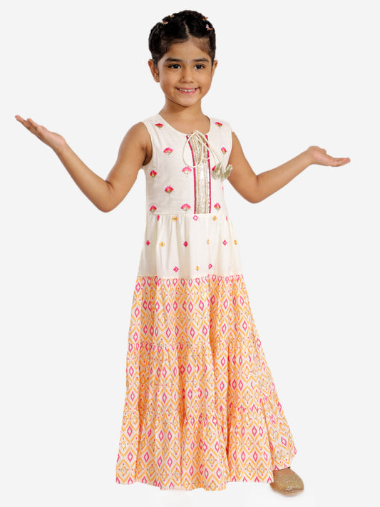 Lil Drama Girls Cotton Ethnic Maxi