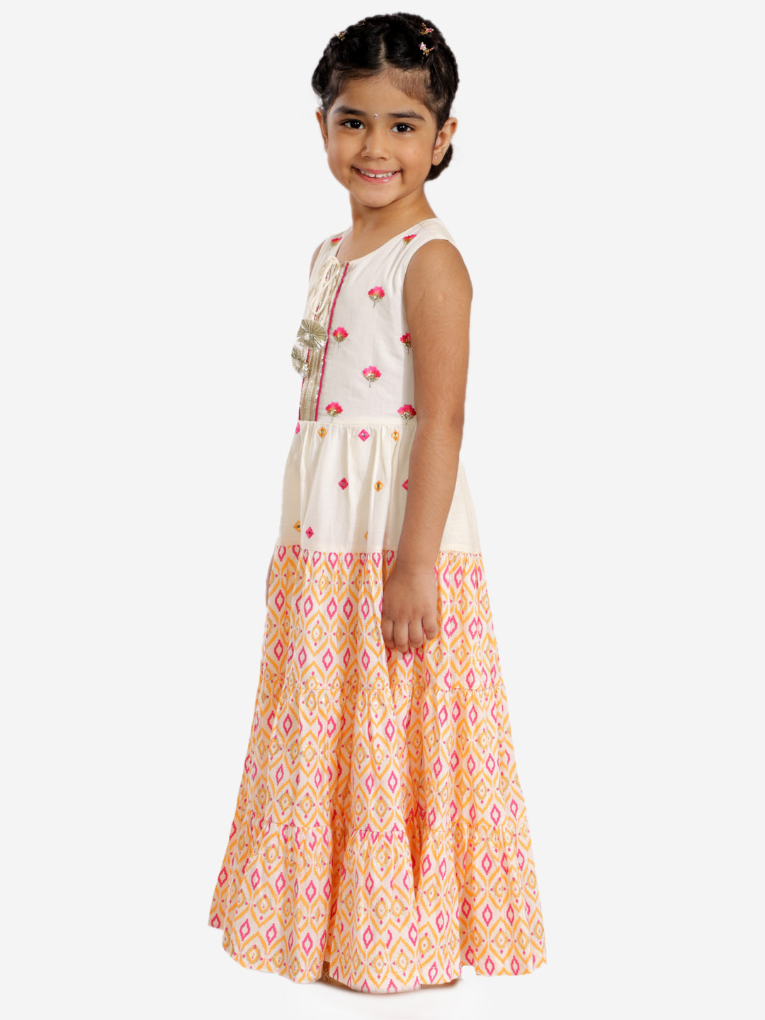 Lil Drama Girls Cotton Ethnic Maxi