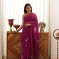 Chand Hand-Embroidered Silk Organza Saree - Ensembles
