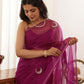 Chand Hand-Embroidered Silk Organza Saree - Ensembles