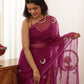 Chand Hand-Embroidered Silk Organza Saree - Ensembles