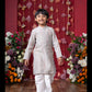 Graceful Grey Embroidered Kurta Set for Boys