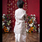 Graceful Grey Embroidered Kurta Set for Boys