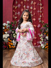 Graceful Glamour: A Stunning Embroidered Lehenga Set For Your Little One's Festive Sparkle!