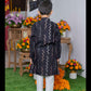 Royal Purple Silk Kurta with Gold Embroidered Nehru Jacket and White Pants – Perfect for Weddings, Festive Celebrations, and Special Occasions