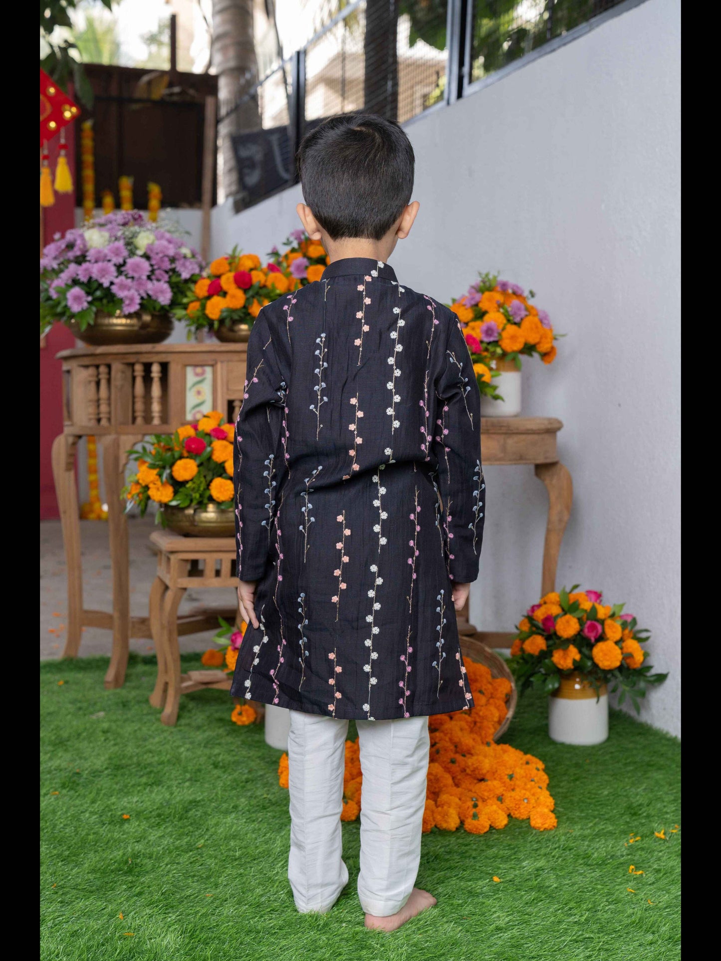 Royal Purple Silk Kurta with Gold Embroidered Nehru Jacket and White Pants – Perfect for Weddings, Festive Celebrations, and Special Occasions