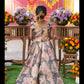 Grace in Bloom: Stunning Floral Gown with Elegant Embellishments for Festive Occasions