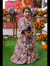Elegant Embroidered Lehenga With Attached Floral Cape And Matching Potli Bag – Perfect For Weddings, Festivals, And Grand Celebrations