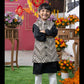 Black Silk Kurta with Embroidered Nehru Jacket and White Pants – Perfect for Weddings, Festive Celebrations, and Special Events