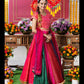 Vibrant Multicolored Chevron Embroidered Lehenga Set with Matching Blouse and Dupatta – Perfect for Weddings, Festivals, and Grand Celebrations!