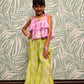 Girls Fusion Tie & Dye Flared Palazzo With Tiered Top