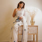 Evil Eye White Pure Georgette Saree - Ensembles