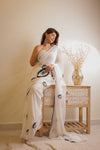 Evil Eye White Pure Georgette Saree - Ensembles