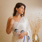 Evil Eye White Pure Georgette Saree - Ensembles