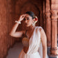 Divya Satin and Net Drape Saree