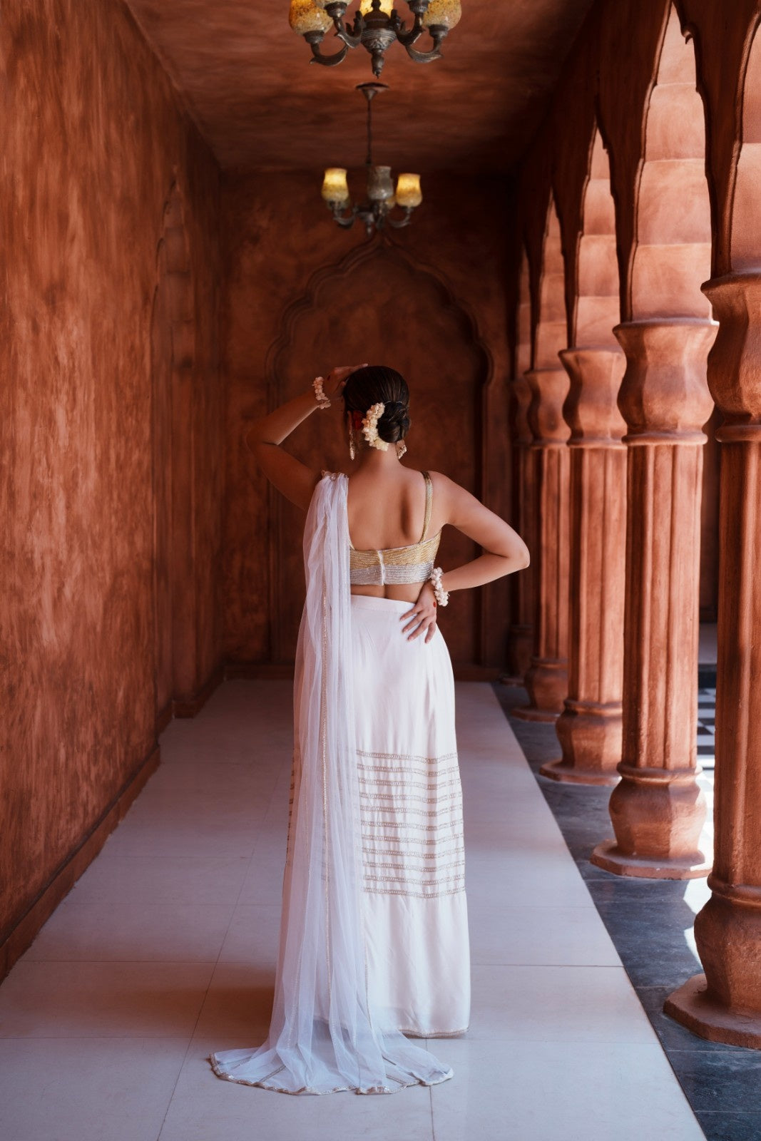 Divya Satin and Net Drape Saree