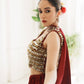 Raspberry Satin Drape Saree