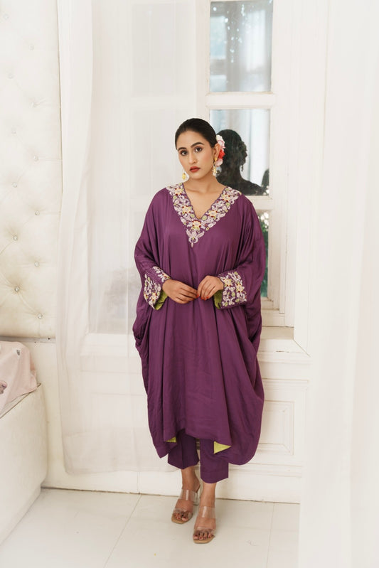 Amethyst Satin Kurta Set