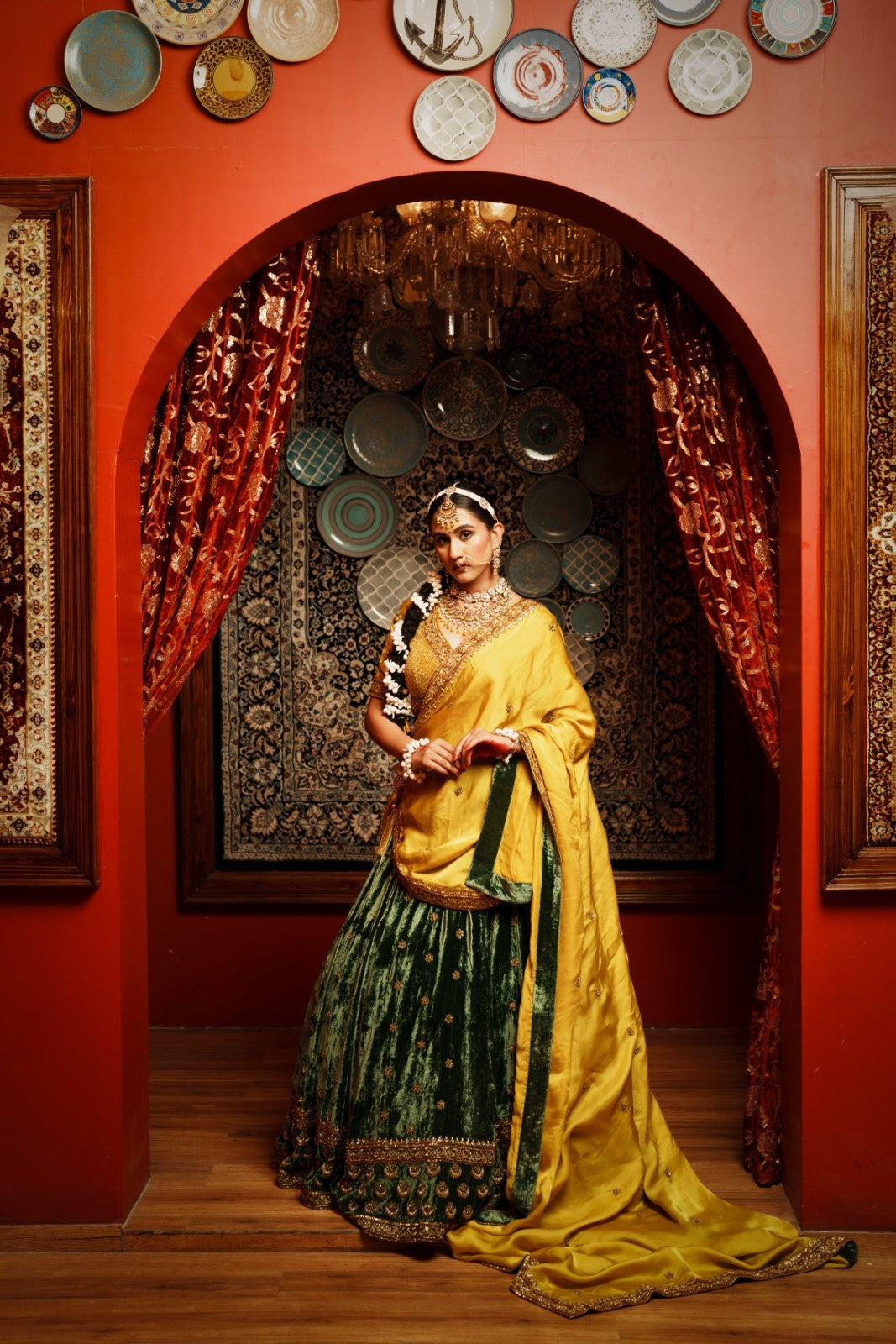 Aarna Velvet Lehenga Set