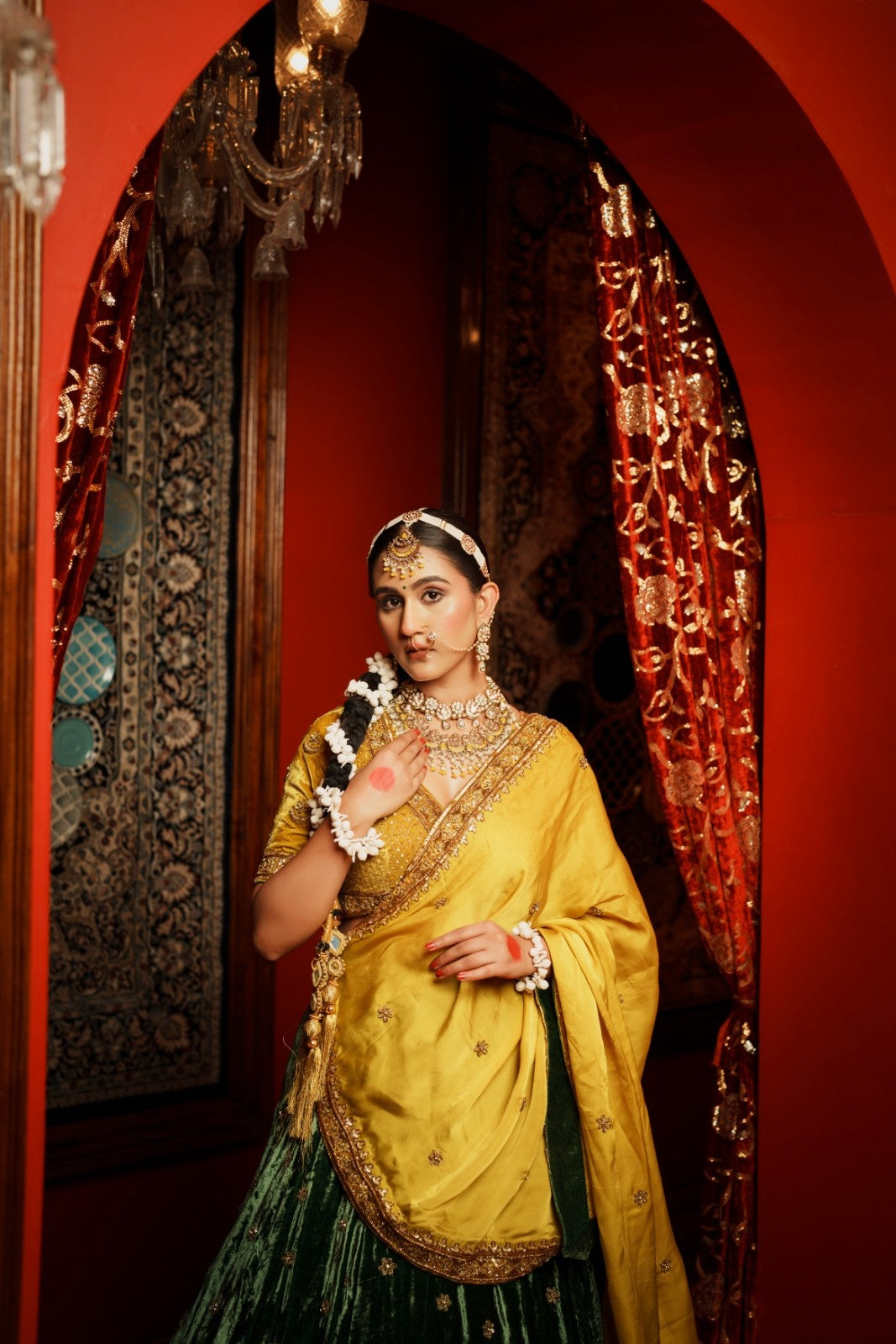 Aarna Velvet Lehenga Set