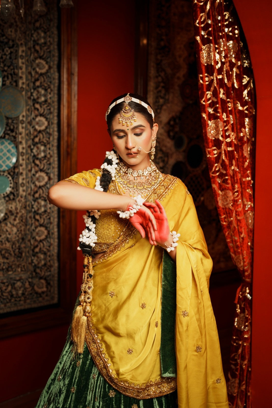 Aarna Velvet Lehenga Set