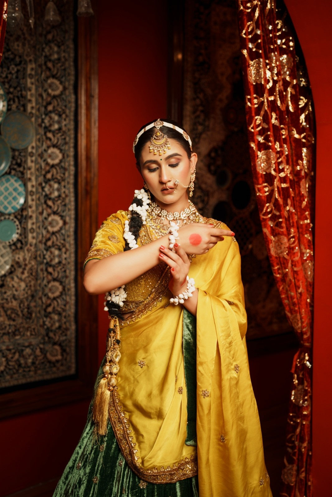 Aarna Velvet Lehenga Set