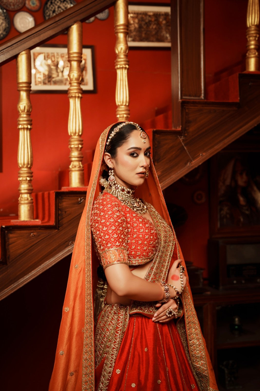 Gulnaz Raw Silk Lehenga Set