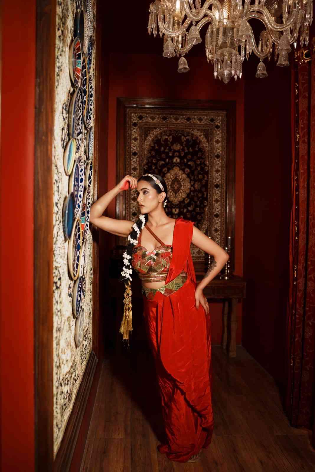 Mayuri Crepe Silk Drape Saree