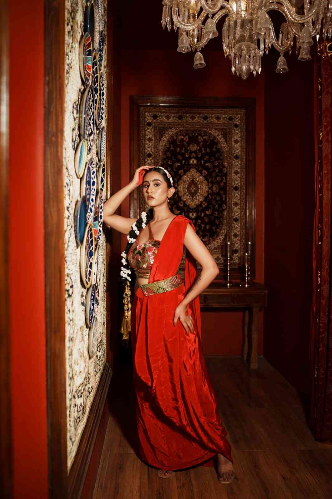 Mayuri Crepe Silk Drape Saree