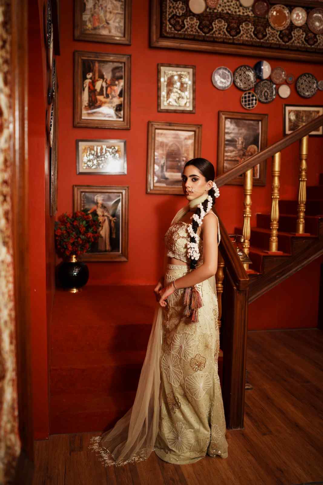 Rajvilas Net Lehenga Set