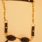 Black Leather & Hand Belt with Glasses