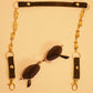 Black Leather & Hand Belt with Glasses