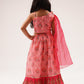 Raangoli Girls Pink Embroidered Lehanga Choli Set