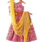 Golden Weaves Girls Purple Lehanga Choli Set