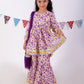 Jaipur Girls Lavender Cotton Kurta with Sharara with Dupata Ethnic Set